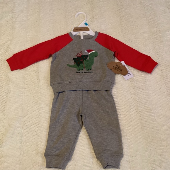 Other - 2 Piece Santa Saurus Baby Essentials 6 Months Matching Holiday Christmas Outfit